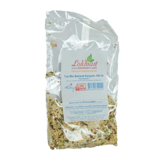 Tuz Mix Baharat Karışımı 100 Gr Paket Tuz Mix Baharat Karışımı 100 Gr Paket