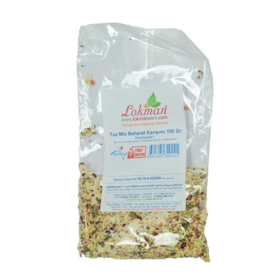 Tuz Mix Baharat Karışımı 100 Gr Paket Tuz Mix Baharat Karışımı 100 Gr Paket