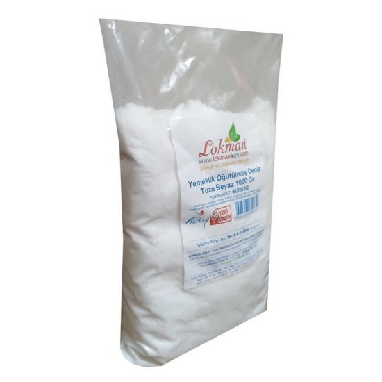 Yemeklik Öğütülmüş Deniz Tuzu Beyaz 1000 Gr Yemeklik Öğütülmüş Deniz Tuzu Beyaz 1000 Gr