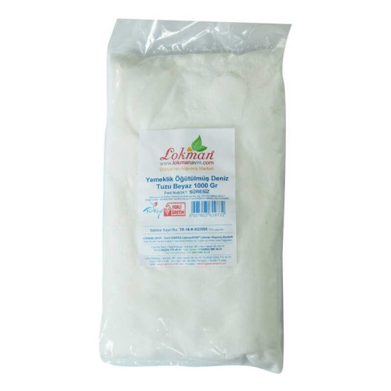 Yemeklik Öğütülmüş Deniz Tuzu Beyaz 1000 Gr Yemeklik Öğütülmüş Deniz Tuzu Beyaz 1000 Gr