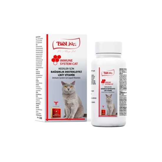 Biolive Immune Cat Kediler İçin Sıvı Vitamin 100ml Biolive Immune Cat Kediler İçin Sıvı Vitamin 100ml