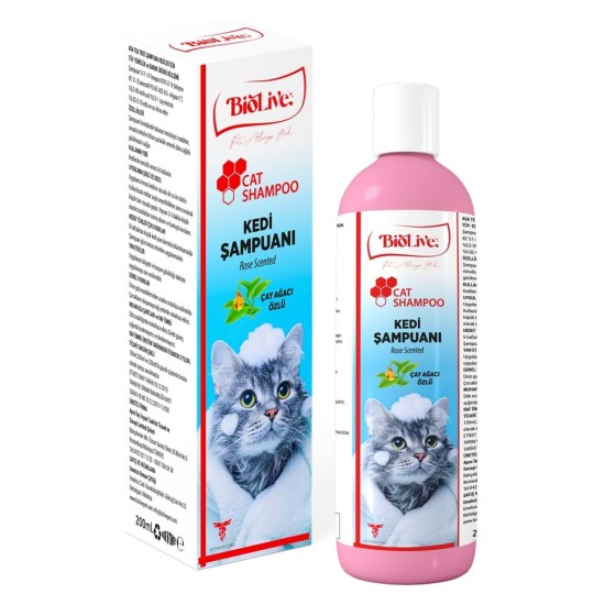 Biolive Çay Ağacı Özlü Kedi Şampuanı 200ml Biolive Çay Ağacı Özlü Kedi Şampuanı 200ml