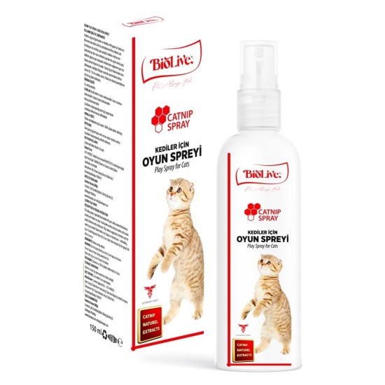 Biolive Kediler İçin Oyun Spreyi 150ml Biolive Kediler İçin Oyun Spreyi 150ml