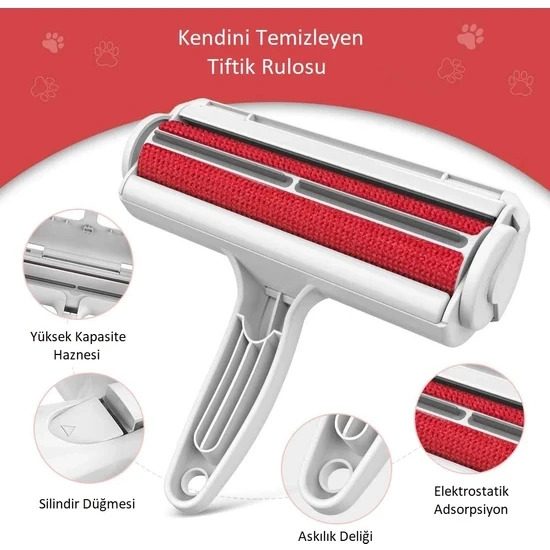 Kedi Köpek Tüy Toplayıcı Hazneli Gırgır 7-12-20 cm Kedi Köpek Tüy Toplayıcı Hazneli Gırgır 7-12-20 cm