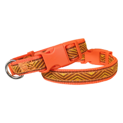 Dalga Desenli Dokuma Köpek Boyun Tasması 1,5 cm x 27-40 cm Tcu