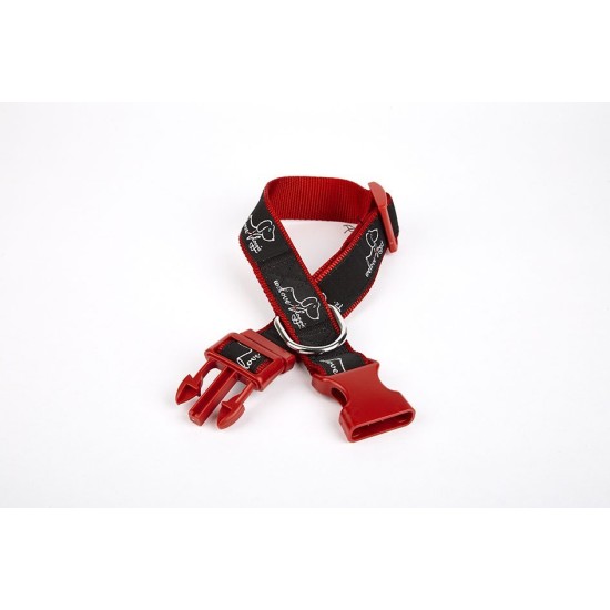 Köpek Desenli Dokuma Köpek Boyun Tasması 3 cm x 36-60 cm Kırmızı Köpek Desenli Dokuma Köpek Boyun Tasması 3 cm x 36-60 cm Kırmızı