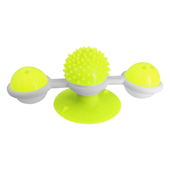 Vantuzlu Fırıldak Toplu Dönen Kedi Oyuncağı 8 cm-18 cm Sarı Vantuzlu Fırıldak Toplu Dönen Kedi Oyuncağı 8 cm-18 cm Sarı