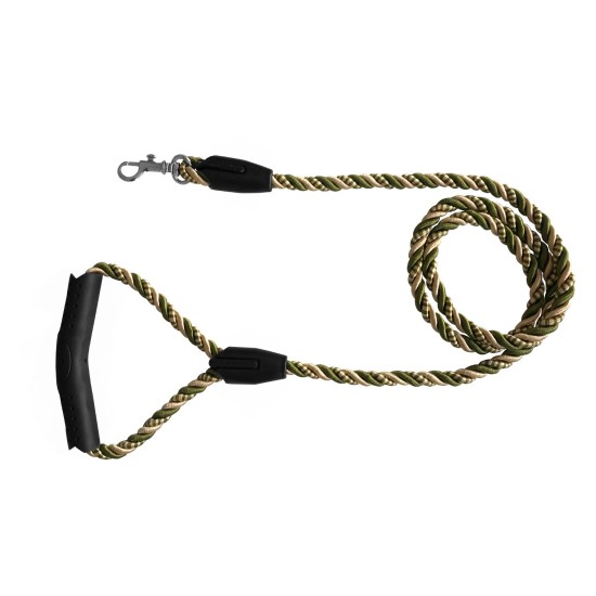 Üçlü Sarmallı Köpek Gezdirme Halatı 1 cm-120 cm Yeşil Krem Üçlü Sarmallı Köpek Gezdirme Halatı 1 cm-120 cm Yeşil Krem