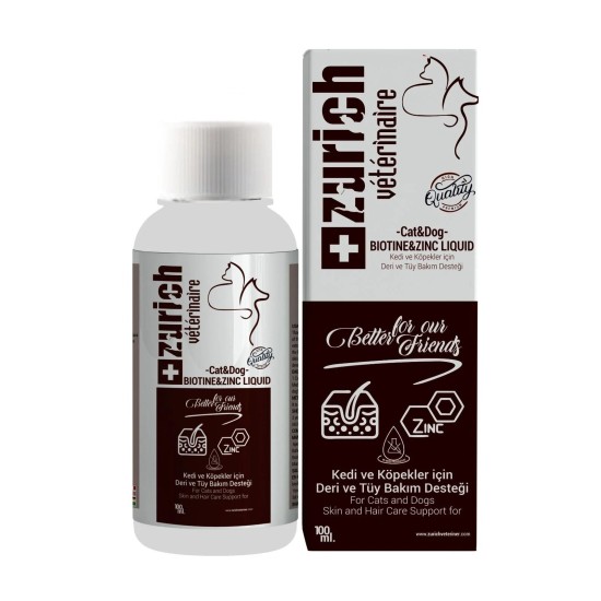 Kedi Köpek Biotin Deri Ve Tüy Bakımı Likit 100 ML Sıvı Kedi Köpek Biotin Deri Ve Tüy Bakımı Likit 100 ML Sıvı