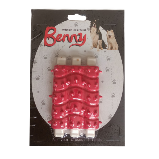Benny Diş Kaşıma Köpek Oyuncağı Kaburga 10 cm 3 lü Benny Diş Kaşıma Köpek Oyuncağı Kaburga 10 cm 3 lü