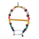 Renkli Boncuklu Oval Hlı Papağan Salıncağı 15 cm-23 cm Renkli Boncuklu Oval Hlı Papağan Salıncağı 15 cm-23 cm