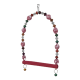 Boncuklu Ve Tünekli Kuş Salıncağı 10 cm-14 cm Bordo Boncuklu Ve Tünekli Kuş Salıncağı 10 cm-14 cm Bordo