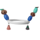 Renkli Boncuklu Oval Hlı Papağan Salıncağı 15 cm-23 cm Renkli Boncuklu Oval Hlı Papağan Salıncağı 15 cm-23 cm