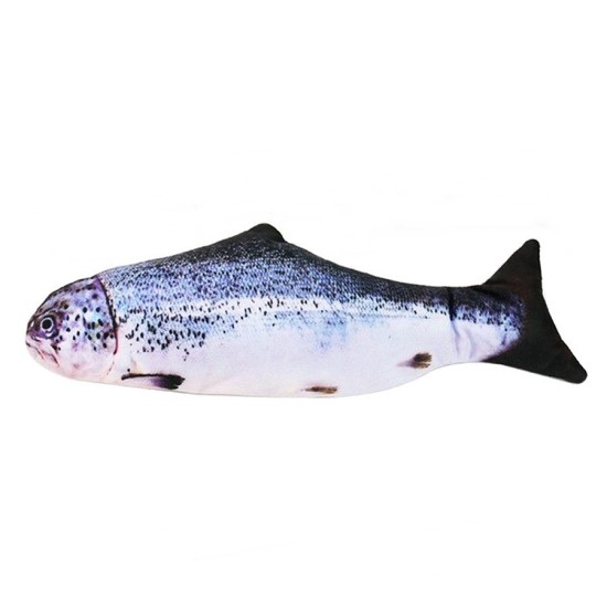 Benekli Peluş Balık Çanlı Kedi Oyuncağı 6-20 cm Mavi Benekli Peluş Balık Çanlı Kedi Oyuncağı 6-20 cm Mavi
