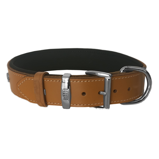 Deri Köpek Figürlü Köpek Boyun Tasması 56-64 cm XL Kamel Deri Köpek Figürlü Köpek Boyun Tasması 56-64 cm XL Kamel