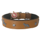 Deri Köpek Figürlü Köpek Boyun Tasması 56-64 cm XL Kamel Deri Köpek Figürlü Köpek Boyun Tasması 56-64 cm XL Kamel