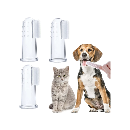 Kedi ve Köpek Parmak Diş Fırçası 5.5 cm Şeffaf Kedi ve Köpek Parmak Diş Fırçası 5.5 cm Şeffaf
