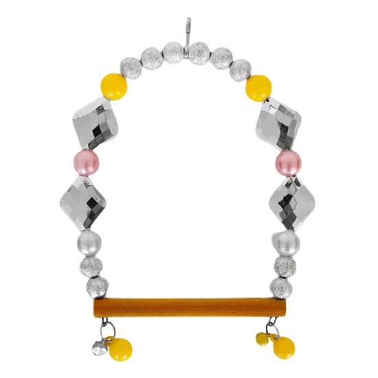 Kuş Salıncağı Büyük Parlak Boncuklu 10-16 cm Kuş Salıncağı Büyük Parlak Boncuklu 10-16 cm
