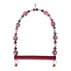 Boncuklu Ve Tünekli Kuş Salıncağı 10 cm-14 cm Bordo Boncuklu Ve Tünekli Kuş Salıncağı 10 cm-14 cm Bordo