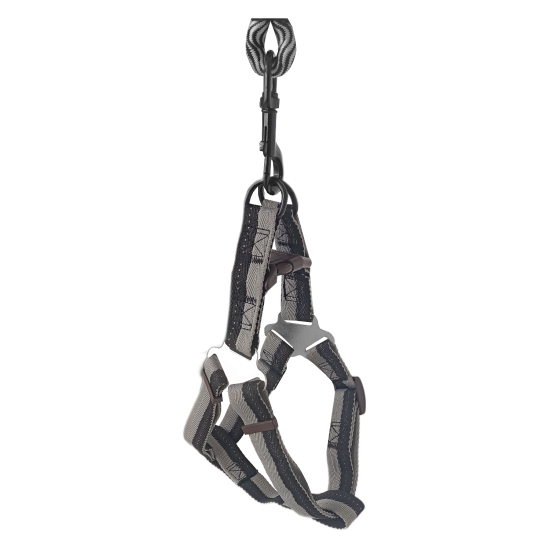 Köpek Göğüs Tasma Seti Dalga Desenli 1.5 cm*35-48 cm Siyah-Beyaz Köpek Göğüs Tasma Seti Dalga Desenli 1.5 cm*35-48 cm Siyah-Beyaz