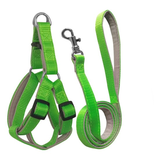 Gezdirme Kayışlı Dokuma Köpek Göğüs Tasma Seti 52*73-110 cm Neon Yeşil Gezdirme Kayışlı Dokuma Köpek Göğüs Tasma Seti 52*73-110 cm Neon Yeşil