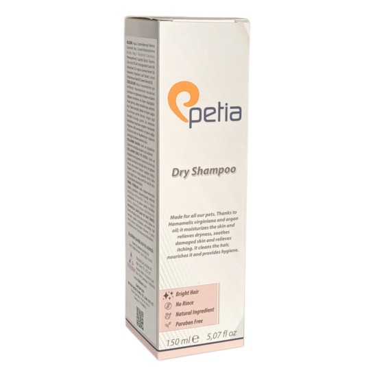 Petia Paw Dry Shampoo Doğal Kedi Ve Köpek Kuru Köpük Şampuanı 150 ml Petia Paw Dry Shampoo Doğal Kedi Ve Köpek Kuru Köpük Şampuanı 150 ml