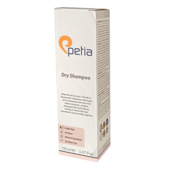 Petia Paw Dry Shampoo Doğal Kedi Ve Köpek Kuru Köpük Şampuanı 150 ml Petia Paw Dry Shampoo Doğal Kedi Ve Köpek Kuru Köpük Şampuanı 150 ml