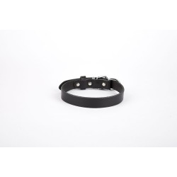 Deri El Yapımı Köpek Boyun Tasması 1,5x20-26 cm Siyah