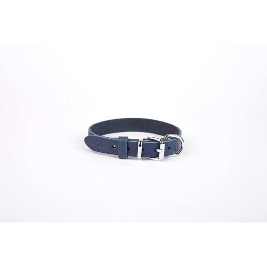 Deri El Yapımı Köpek Boyun Tasması 2x30-35 cm Mavi Deri El Yapımı Köpek Boyun Tasması 2x30-35 cm Mavi