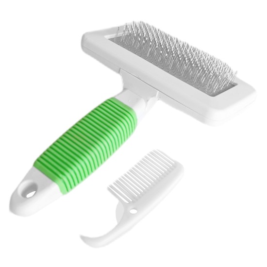 Temizleme Aparatlı Kedi Köpek Tarağı 9.5 cm-14 cm Medium Yeşil Temizleme Aparatlı Kedi Köpek Tarağı 9.5 cm-14 cm Medium Yeşil