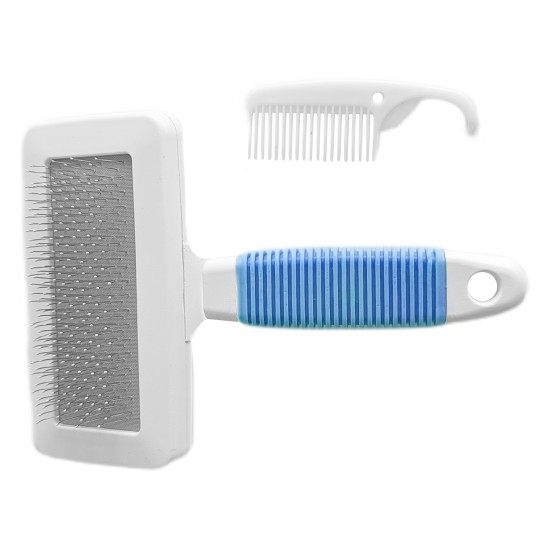 Temizleme Aparatlı Kedi Köpek Tarağı 7 cm-14 cm Small Mavi Temizleme Aparatlı Kedi Köpek Tarağı 7 cm-14 cm Small Mavi