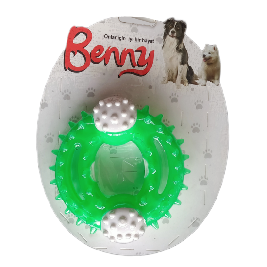 Benny Diş Kaşıma Köpek Oyuncağı Yuvarlak 9,5 cm Yeşil Benny Diş Kaşıma Köpek Oyuncağı Yuvarlak 9,5 cm Yeşil