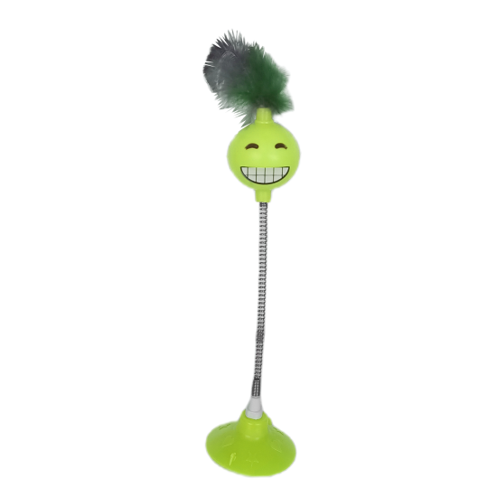 Yaylı Vantuzlu Hacıyatmaz Kedi Oyuncağı 30 cm Yeşil Yaylı Vantuzlu Hacıyatmaz Kedi Oyuncağı 30 cm Yeşil