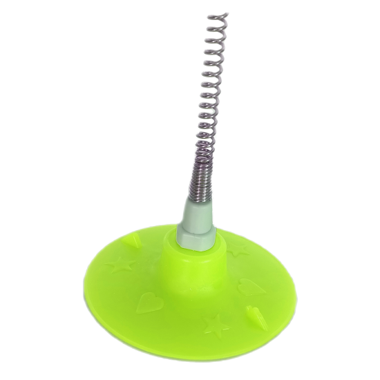 Yaylı Vantuzlu Hacıyatmaz Kedi Oyuncağı 30 cm Yeşil Yaylı Vantuzlu Hacıyatmaz Kedi Oyuncağı 30 cm Yeşil