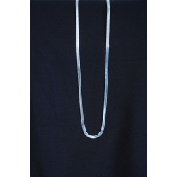 İtalyan Çelik Kolye 45cm 4mm Paslanmaz Gümüş