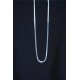 İtalyan Çelik Kolye 45cm 4mm Paslanmaz Gümüş