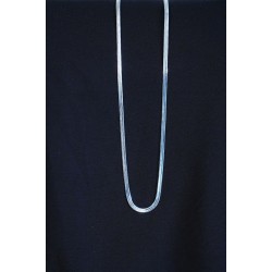 İtalyan Çelik Kolye 45cm 4mm Paslanmaz Gümüş