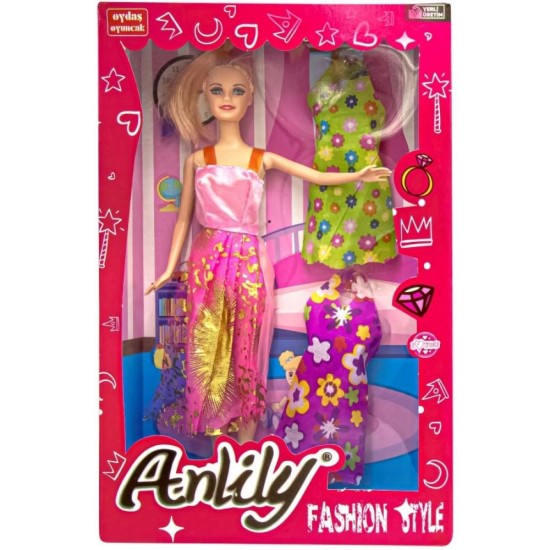 Anlily Yedek Elbiseli Bebek Seti - 02252 (Lisinya) Anlily Yedek Elbiseli Bebek Seti - 02252 (Lisinya)
