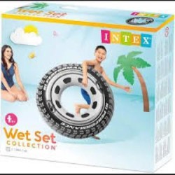 Intex Tutunmalı Deniz Simiti Araba Lastiği Desenli 114cm - 56268 (Lisinya)