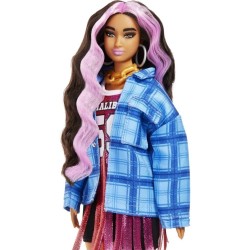 Barbie Extra - Ekose Ceketli Basketbol Formalı  Bebek, Corgi Cinsi Köpek No:13 - GRN27-HDJ46 (Lisinya)