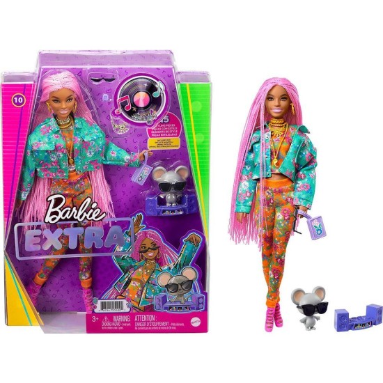 Barbie Extra Pembe Örgü Saçlı Bebek No:10 - GRN27-GXF09 (Lisinya) Barbie Extra Pembe Örgü Saçlı Bebek No:10 - GRN27-GXF09 (Lisinya)