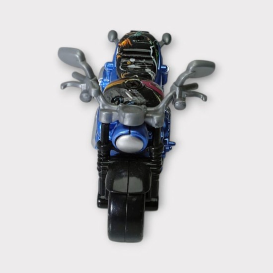 Çek Bırak Custom Motorsiklet 9 Cm - Mavi (Lisinya) Çek Bırak Custom Motorsiklet 9 Cm - Mavi (Lisinya)