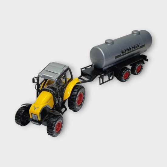 Çek Bırak Römorklu Traktör 25Cm - Sarı Su tanklı (Lisinya) Çek Bırak Römorklu Traktör 25Cm - Sarı Su tanklı (Lisinya)
