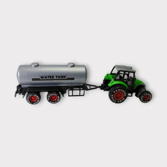 Çek Bırak Römorklu Traktör 25Cm - Yeşil Su Tankı (Lisinya) Çek Bırak Römorklu Traktör 25Cm - Yeşil Su Tankı (Lisinya)