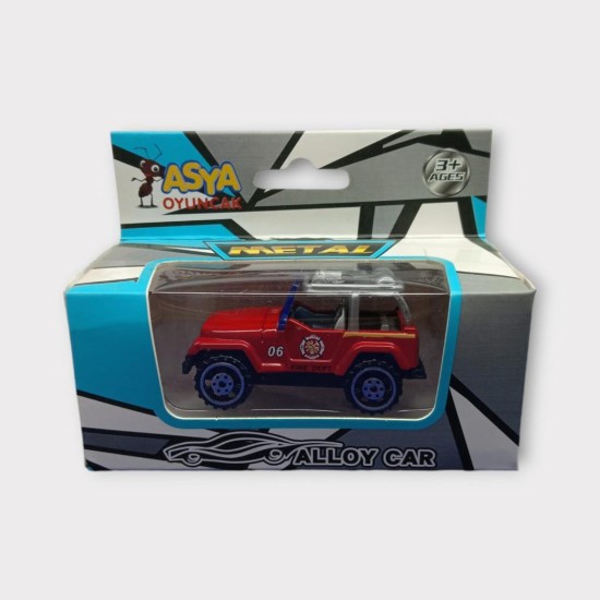 Küçük Metal İtfaiye Araçları 7 Cm - Jeep (Lisinya) Küçük Metal İtfaiye Araçları 7 Cm - Jeep (Lisinya)