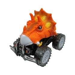 Sürtmeli Dinazor Robota Dönüşen Araba 14 Cm - Turuncu (Lisinya)
