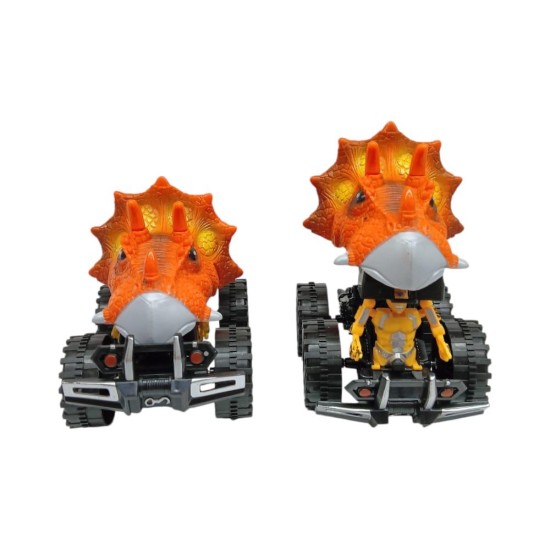 Sürtmeli Dinazor Robota Dönüşen Araba 14 Cm - Turuncu (Lisinya) Sürtmeli Dinazor Robota Dönüşen Araba 14 Cm - Turuncu (Lisinya)