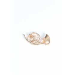 Zirkon Taşlı Metal Broş - Lisinya