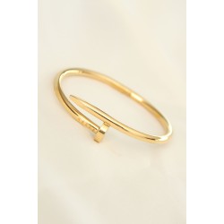 316L Çelik Gold Renk Çivi Model Bileklik - Lisinya