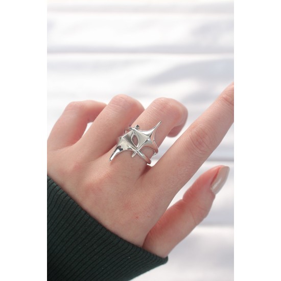 Yıldız Model Silver Renk Ayarlanabilir Yüzük - Lisinya Yıldız Model Silver Renk Ayarlanabilir Yüzük - Lisinya